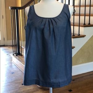Cabi Chambray Denim Sleeveless Blouse